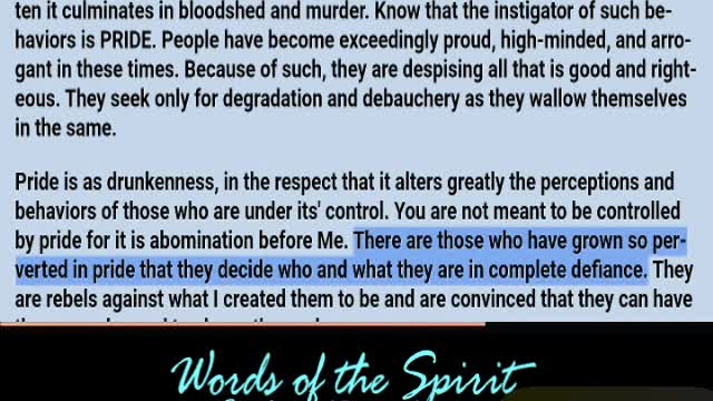 Words of the Spirit. July 17 2022