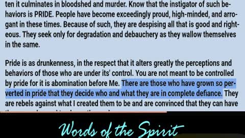 Words of the Spirit. July 17 2022
