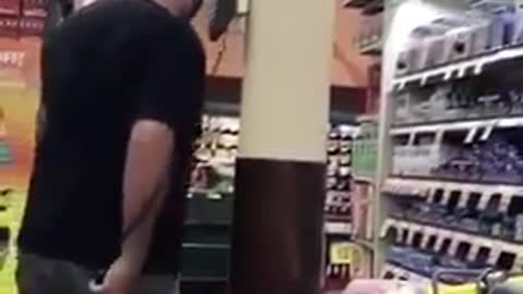 Farting in supermarket