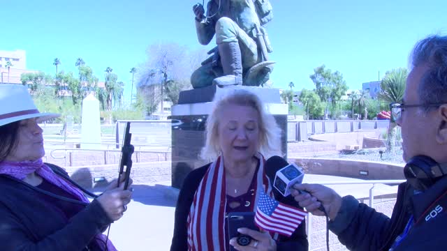 Gail Golec + Veronica Corcoran + Paul Blair Interview at Arizona State Capitol Grounds.