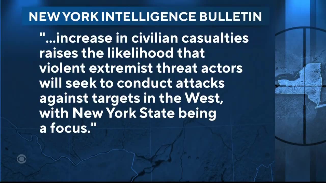 NOW - Intel bulletin: "Increasing terrorist threat to New York State."