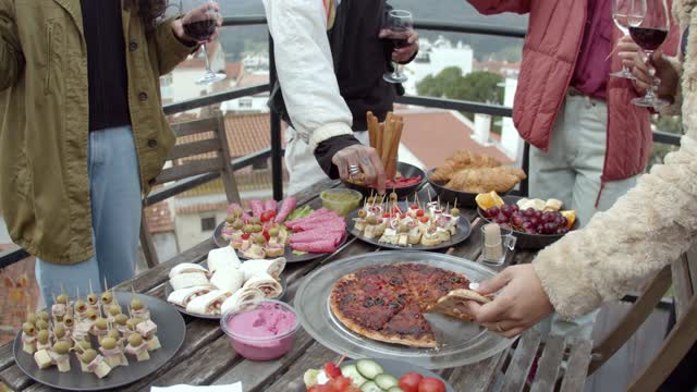 video a root top gathering with friend