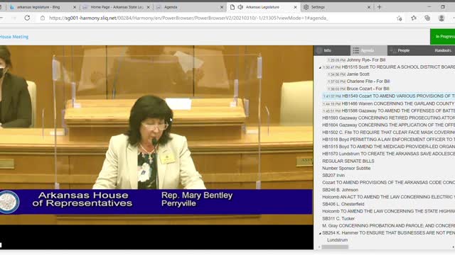 Mary Bently speaks for HB1570 ARKANSAS SAVE ADOLESCENTS FROM EXPERIMENTATION ACT