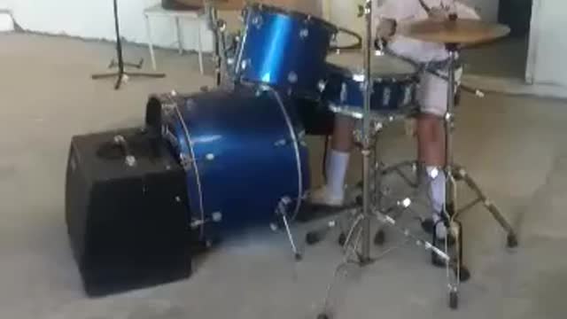 Cute 9 year old girl plays drums like a pro! Watch to believe!