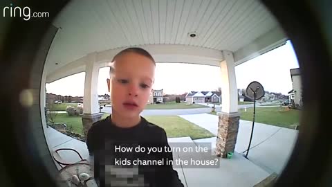 WATCH: Kid calls dad on Ring doorbell with question about TV