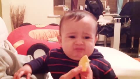 Best Videos of Cute Babies Eating Lemons for the first tome - Try Not to laugh