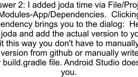 Adding Joda Time to Android Studio