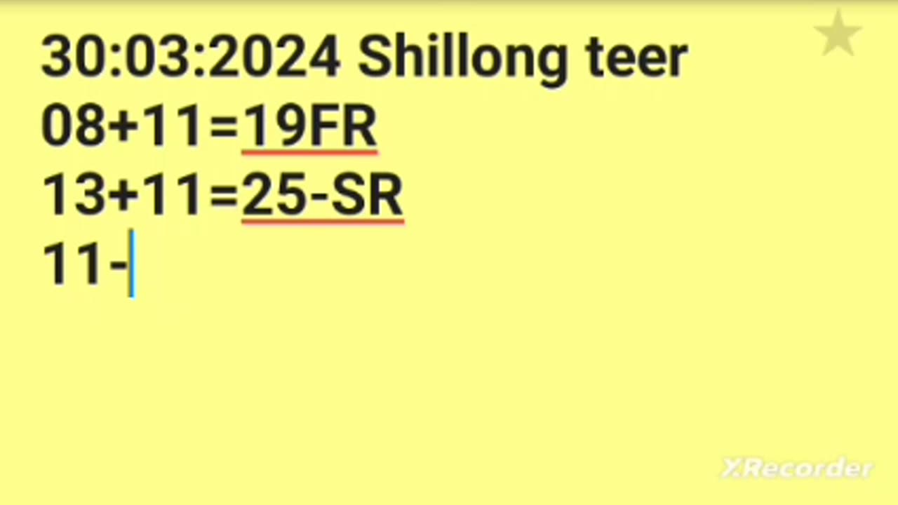 Shillong teer 30-03-2024 house single 1guti