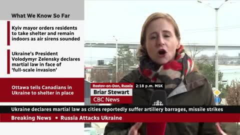 Russia attacks Ukraine as explosions heard across the country