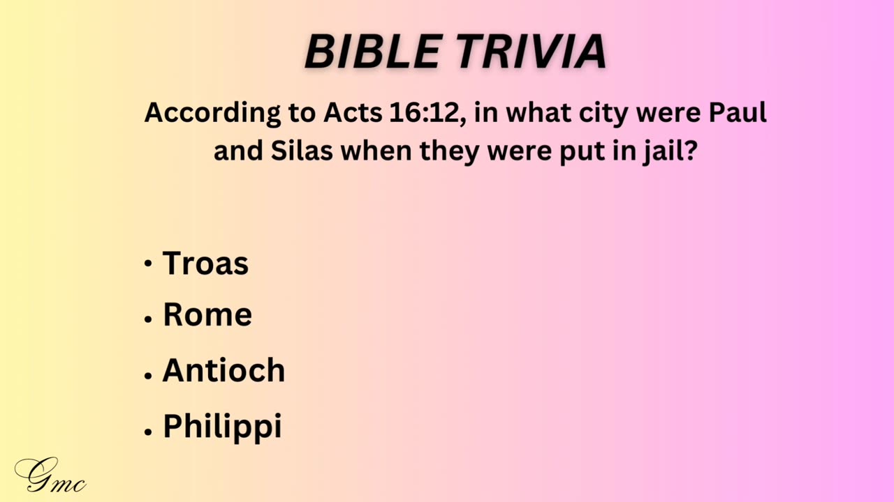 Bible Trivia! Please comment your answer below. 😇🙏 #BibleTrivia #bible #triviaquestions