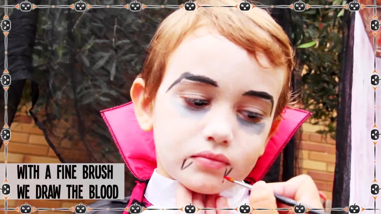 DIY Halloween vampire makeup for kids 2021