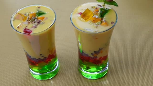 Mango Custard Drink,Mango Dessert,Mango Custard Sharbat,Summer Special Drink By Recipes Of The World