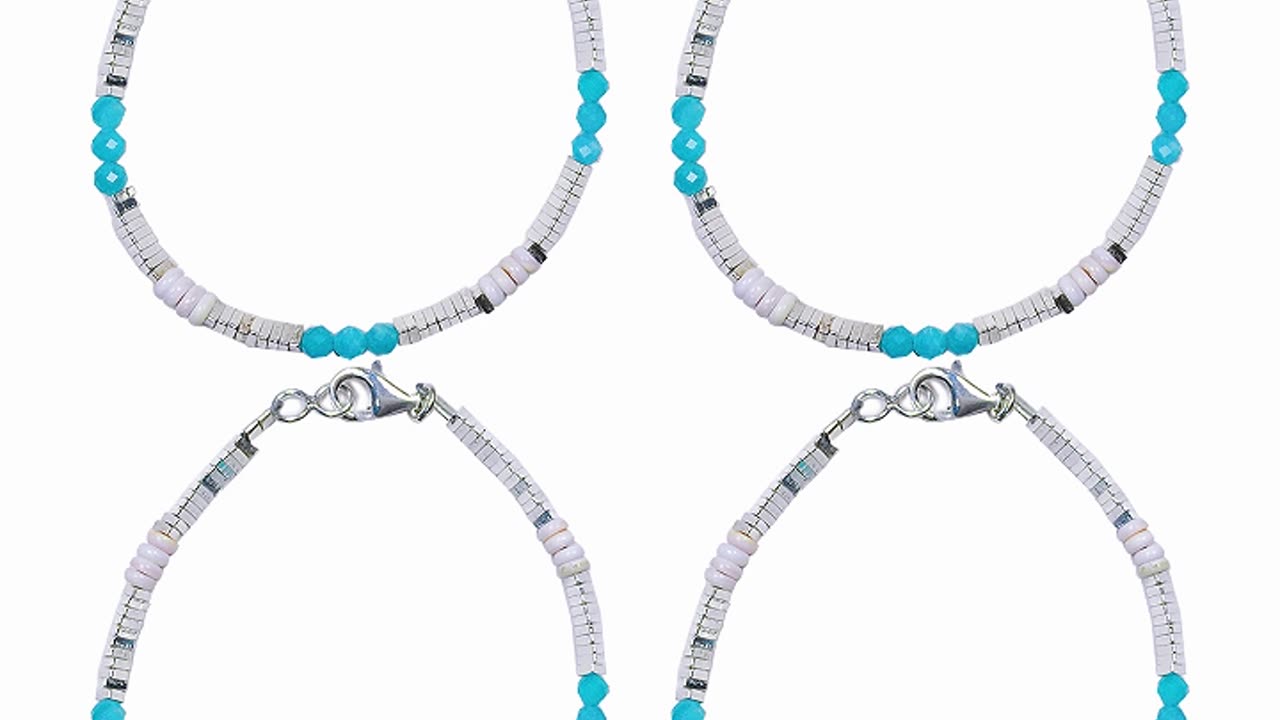 Pink opal rondle beads and faceted Amazonite beads 925 silver jewelry full strand 8inch