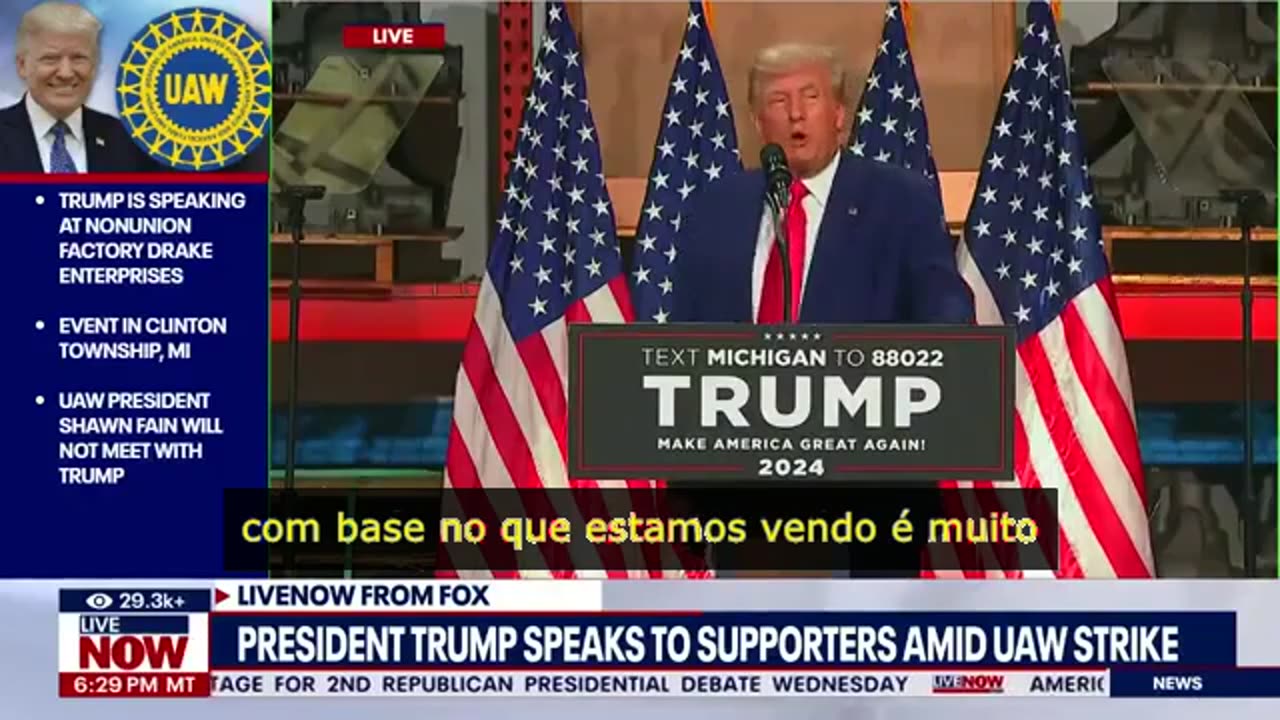 Trump speaks in Michigan