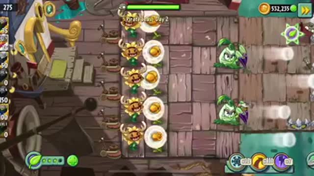 Plants vs Zombies 2 Pirate Seas - Day 2