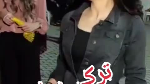 Turkish girl dance with dram