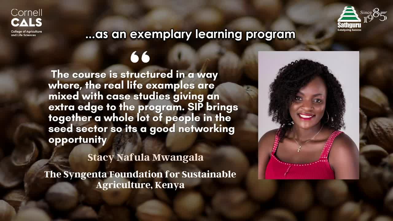 SIP 2022 Cornell Sathguru Seed Industry Program