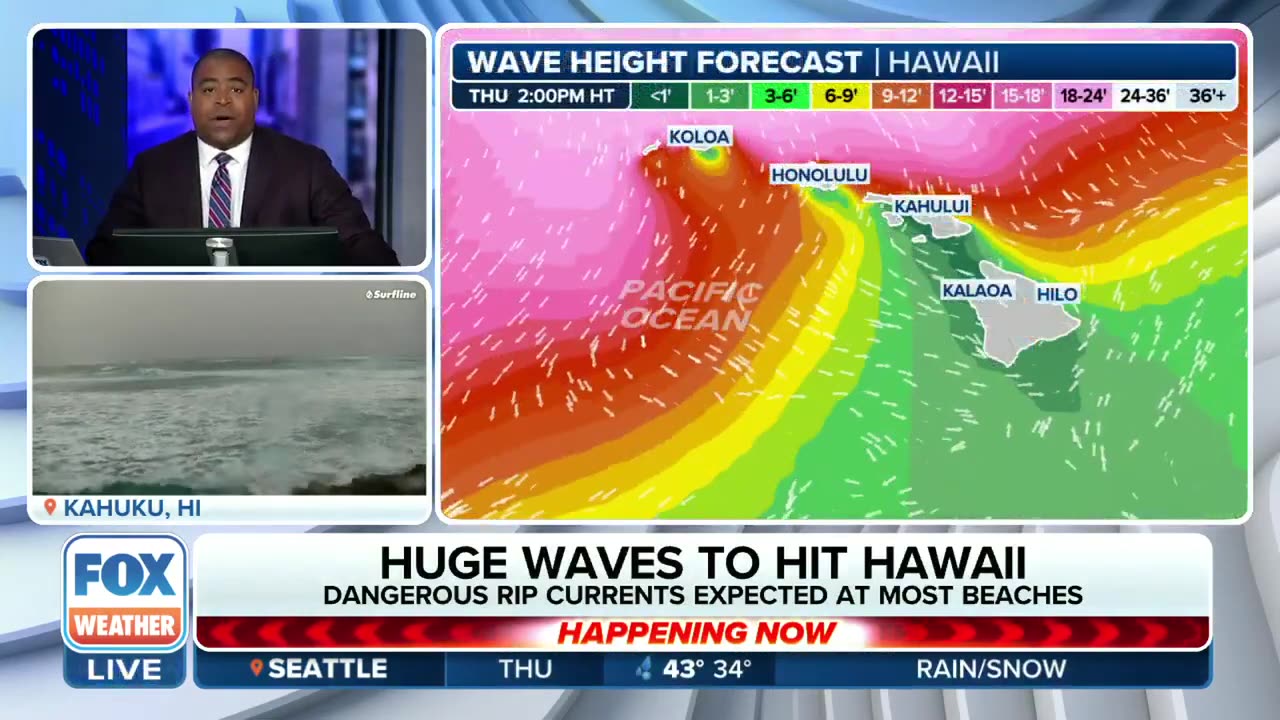 Hawaii Braces For Monster Waves Reaching Up To 45 Feet