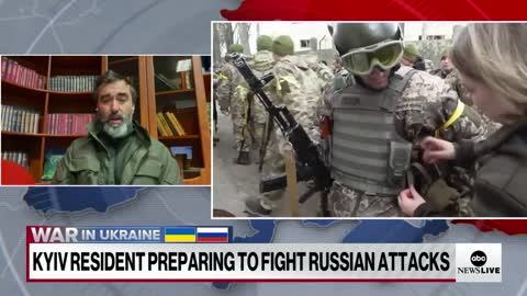 Kyiv resident preparing to fight Russian attacks