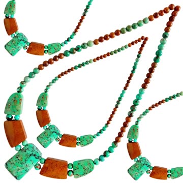 Natural turquoise roundle beads special yellow turquoise pendant choker10-08