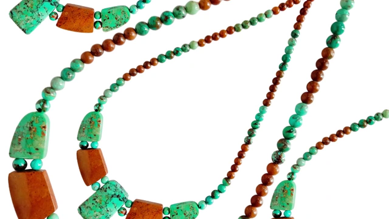 Natural turquoise roundle beads special yellow turquoise pendant choker10-08