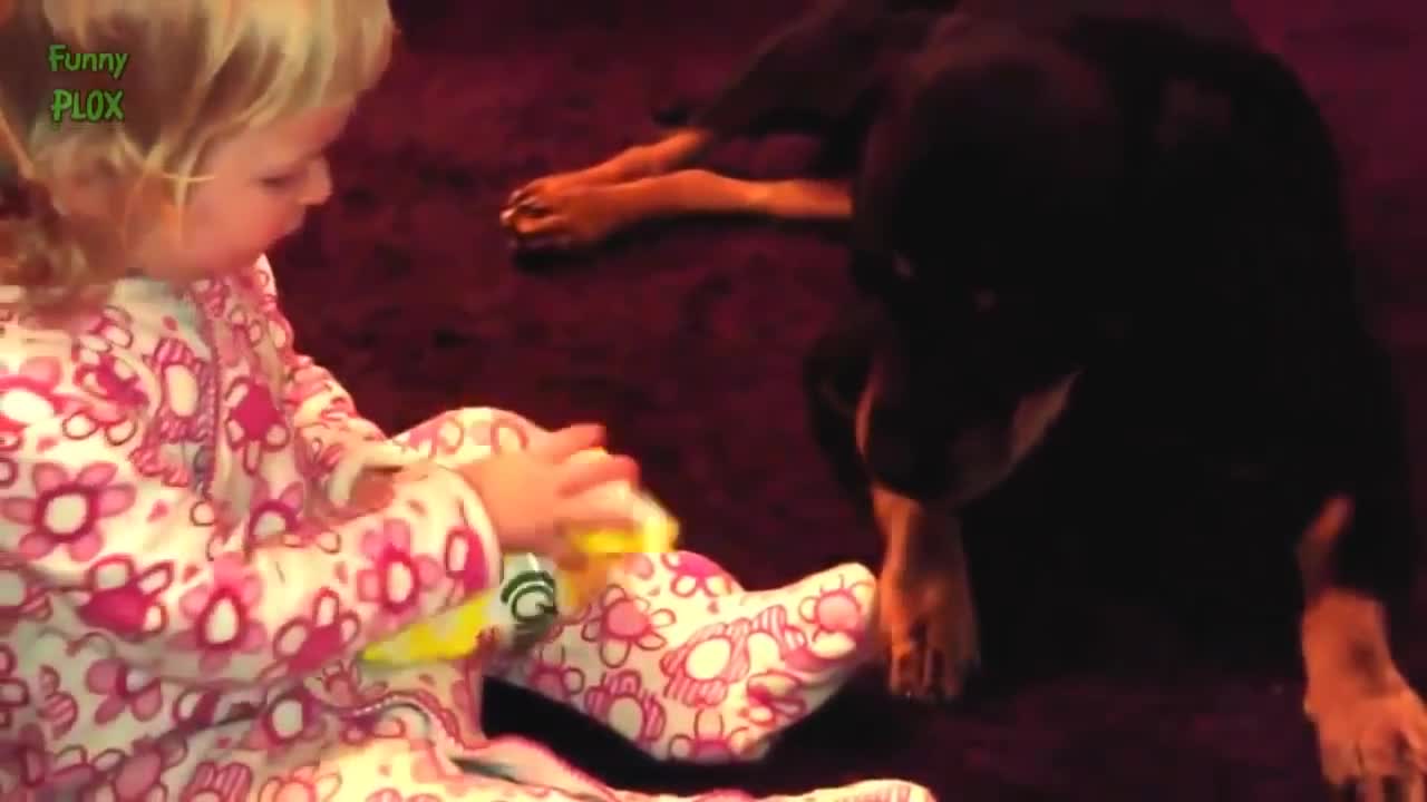 Baby and Dog ( Real Cute)