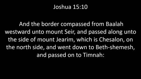 KJV Bible Joshua Chapter 15