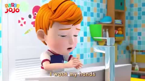 Wash Your Hands Song | Healthy Habits For Kids | Super JoJo Nursery Rhymes & Kids Songs