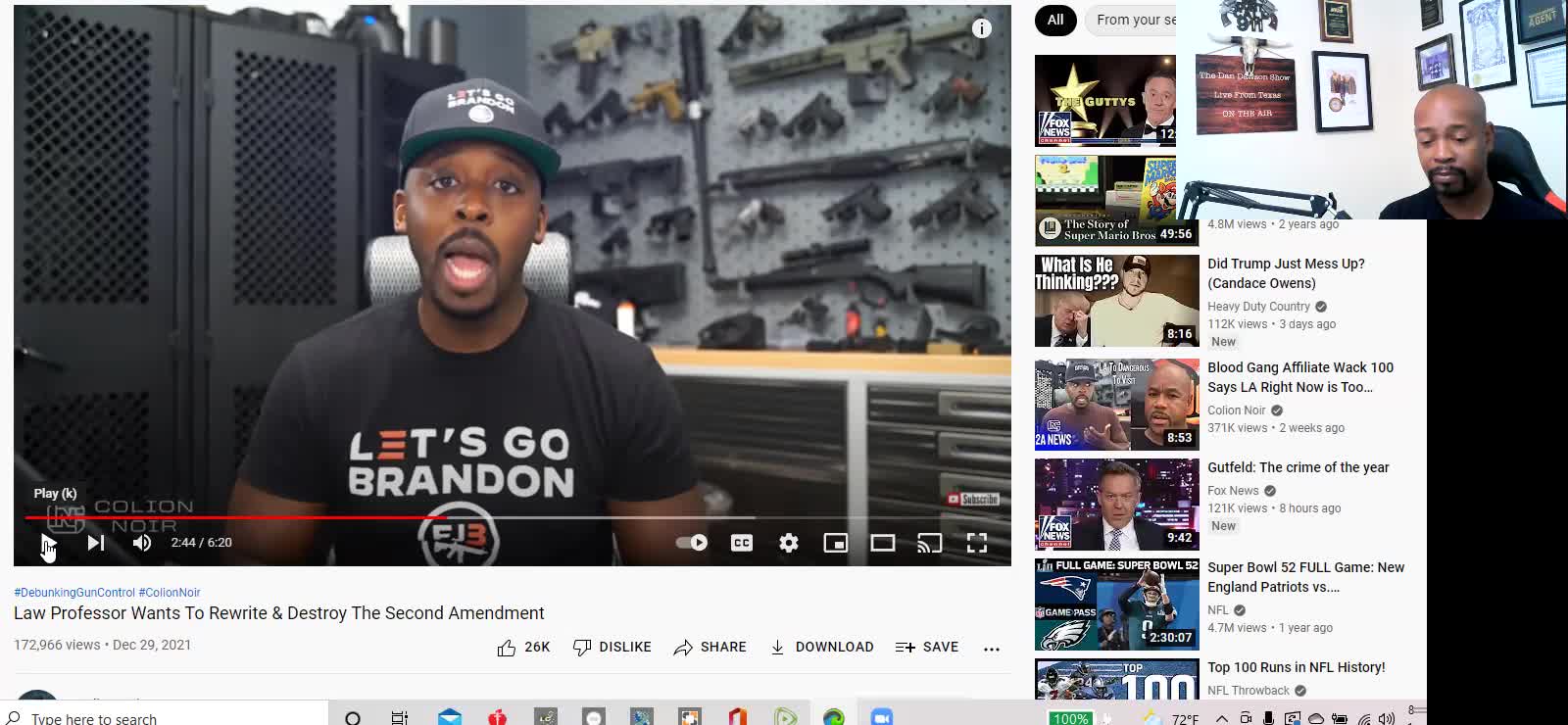 Colin Noir speaks on law professor who wants to destroy the 1st and 2nd amendments