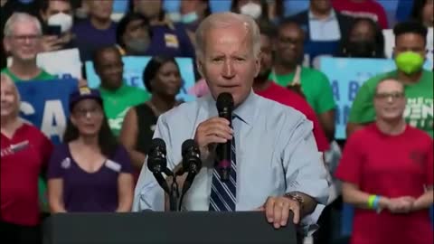 Protestor Shouts "You Stole the Election" at Joe Biden rally