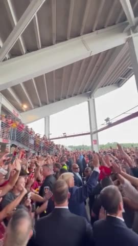 Huge Reception For Trump at Iowa State Game
