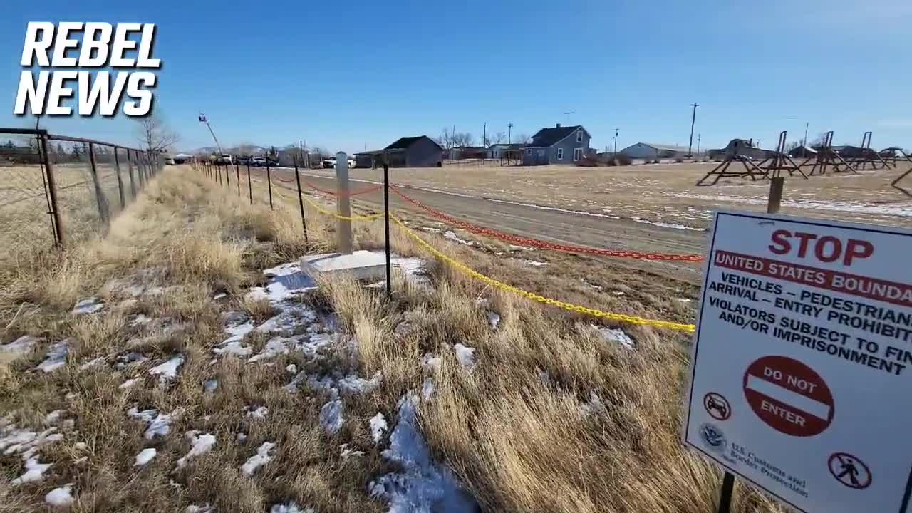 This is the border between Canada and the US near Coutts, Alberta / Sweet Grass, Montana