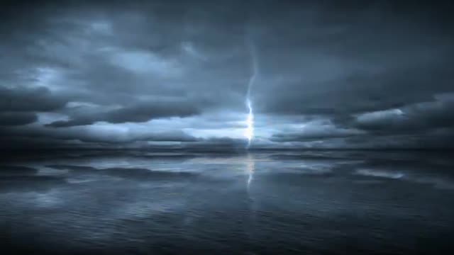 Lightning Storm Over The Sea - Just Amazing