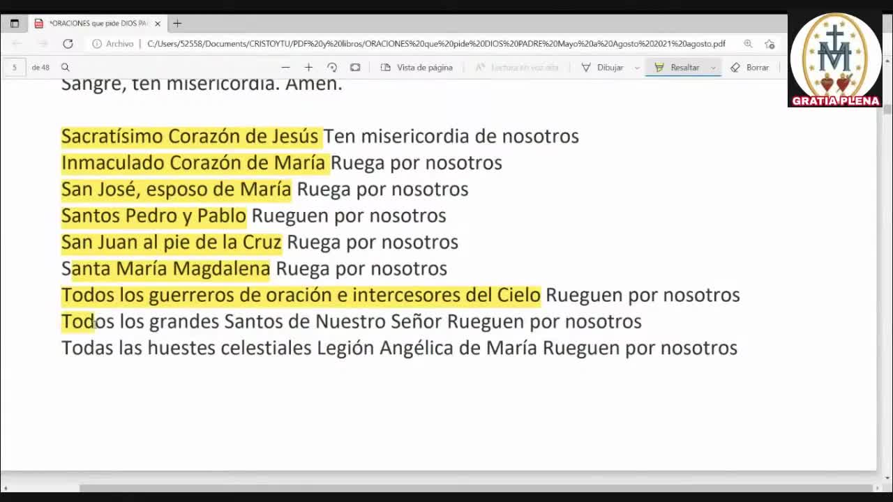 🕊️🙏 CENÁCULO DE ORACIÓN 30 septiembre 2021 Jueves