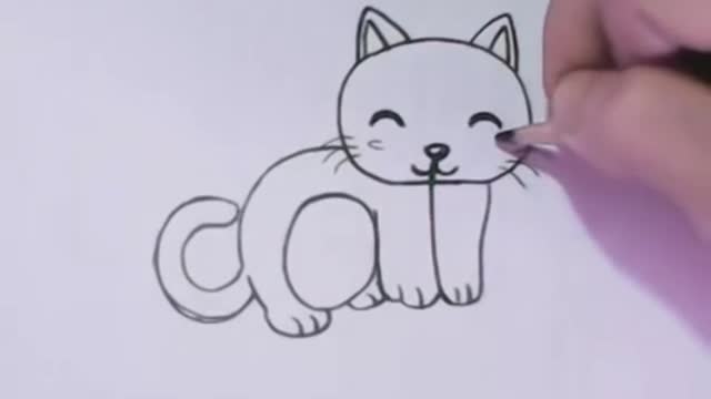 Very Easy! How to turn Words Cat Into a Cartoon Cat. (Wordtoons) learning step by step for kid