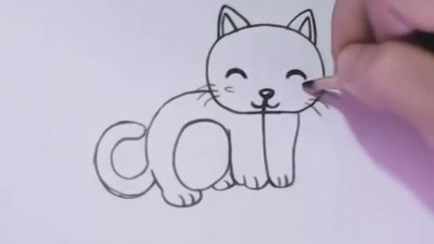 Very Easy! How to turn Words Cat Into a Cartoon Cat. (Wordtoons) learning step by step for kid