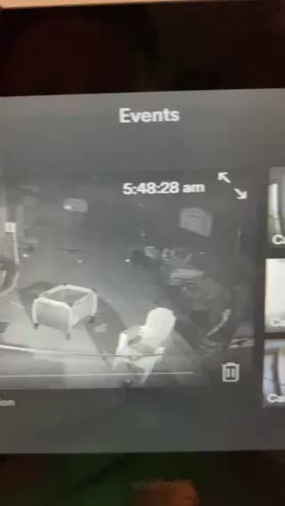 Security camera strange activity