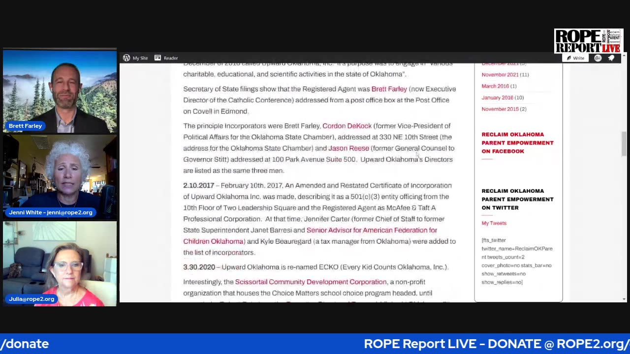 ROPE Report #35 - Brett Farley; Executive Director for the Catholic Conference of Oklahoma