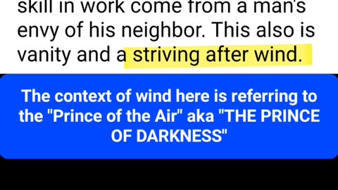 "Striving after wind"