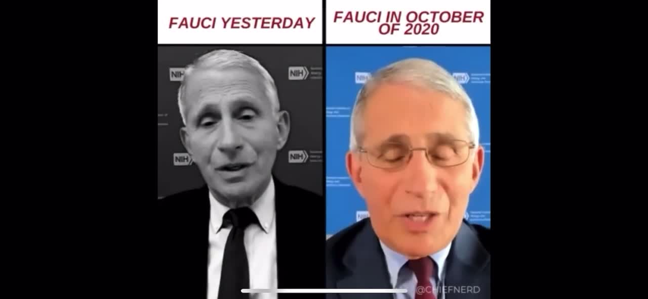 Fauci forgets that he told DJT to lockdown the country in 2020