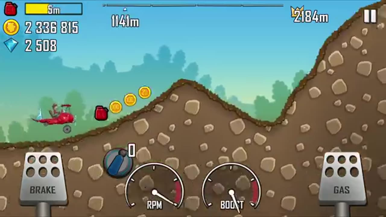 Hill Climb Racing 1 - AIR CAR in MOUNTAIN _ GamePlay