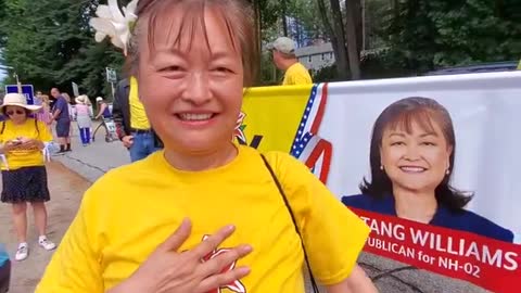 Video 1-Marching with Lily4Congress, a Republican candidate for CD2 in Amherst,NH on July 4, 2022