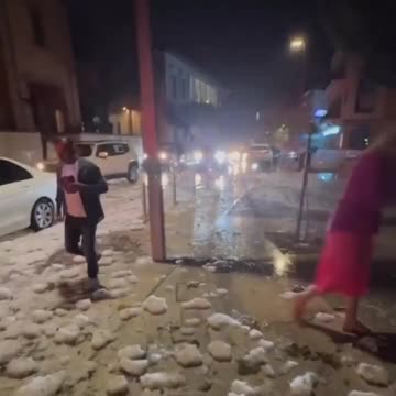 Massive hailstorm in Paphos, Cyprus this evening...