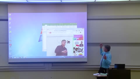 Math Professor Fixes Projector Screen (April Fools Prank)