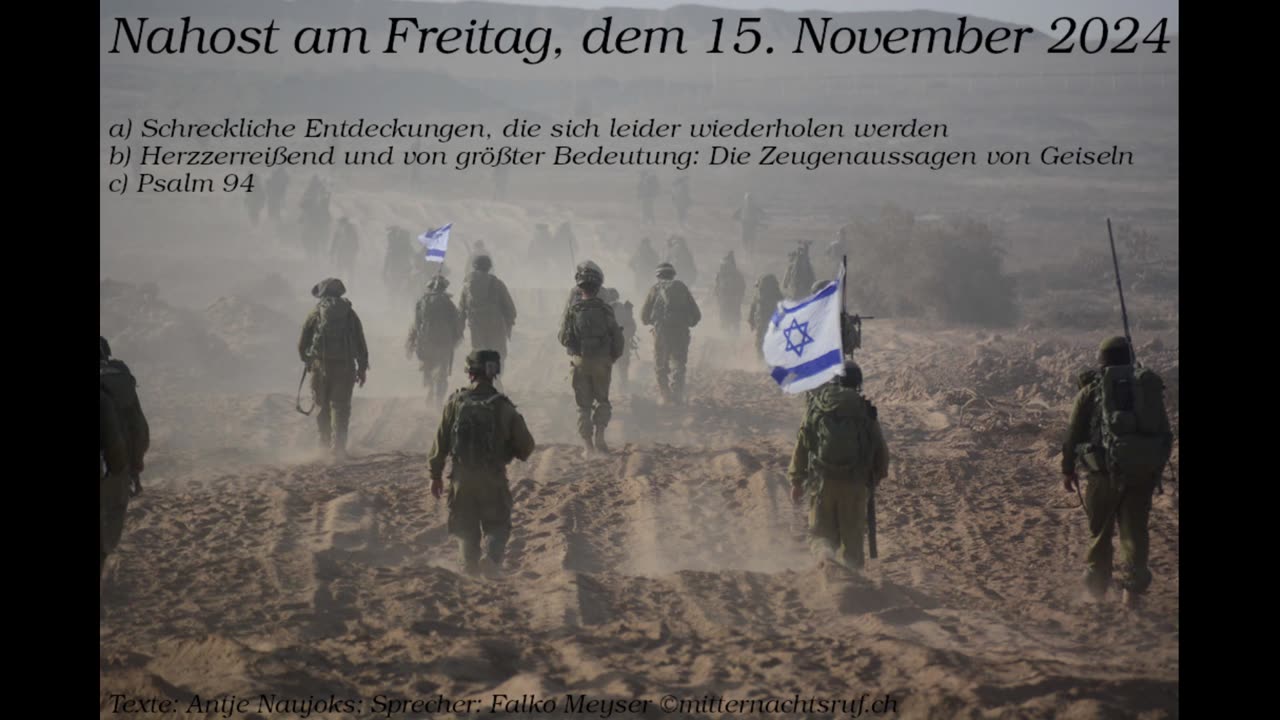 Nahost am Freitag, dem 15. November 2024