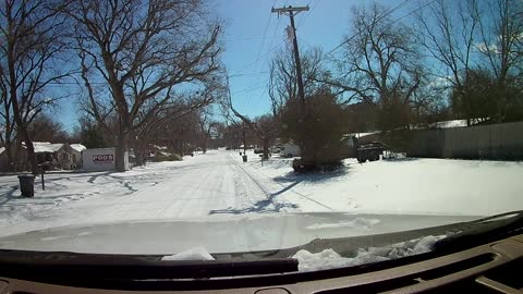 Historic Gruene Texas Record Snow Drive Feb 15 2021