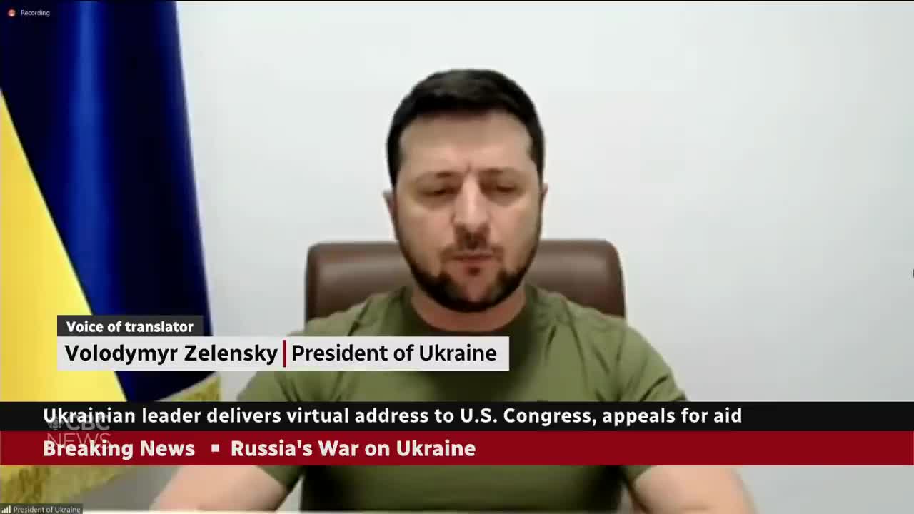 Zelensky calls for more help in address to U.S. Congress