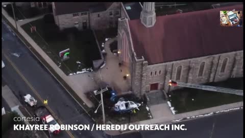 Helicopter crashes into church, crew survives in US