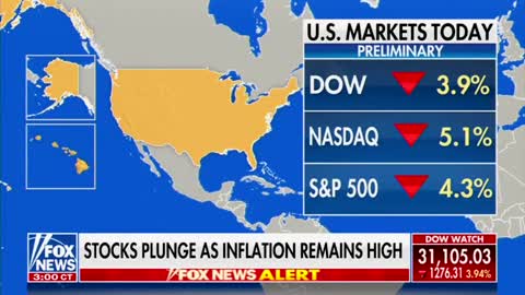 The DOW TANKS in real-time as Biden brags about "Inflation Reduction Act"