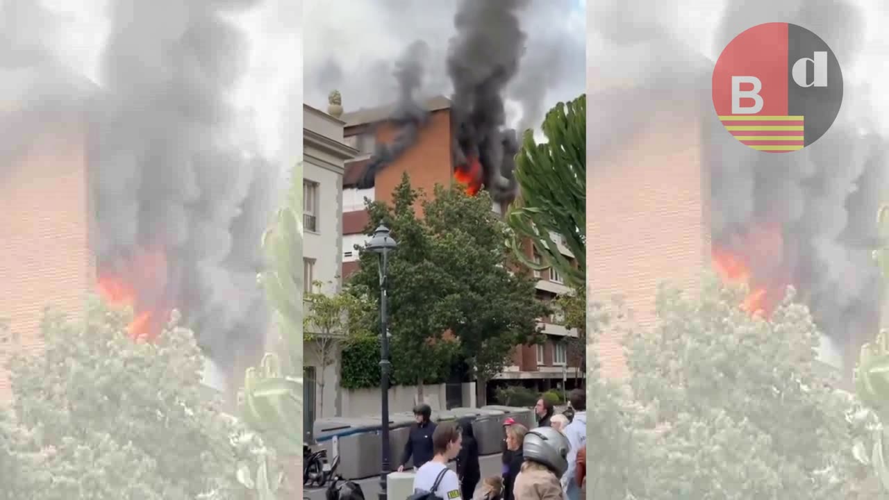 Gran incendio en una vivienda de Sarrià-Sant Gervasi